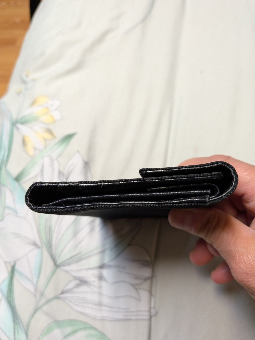 Prada Black Nylon Flap Wallet with Triangle Logo - Picture 4 of 10